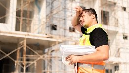 man working in the sun
