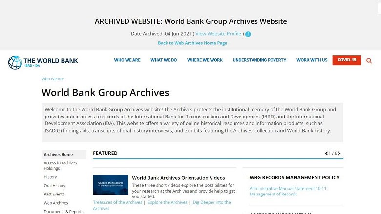 Website Archives image for home page