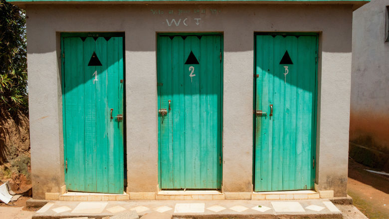 toilets providing sanitation services in schools