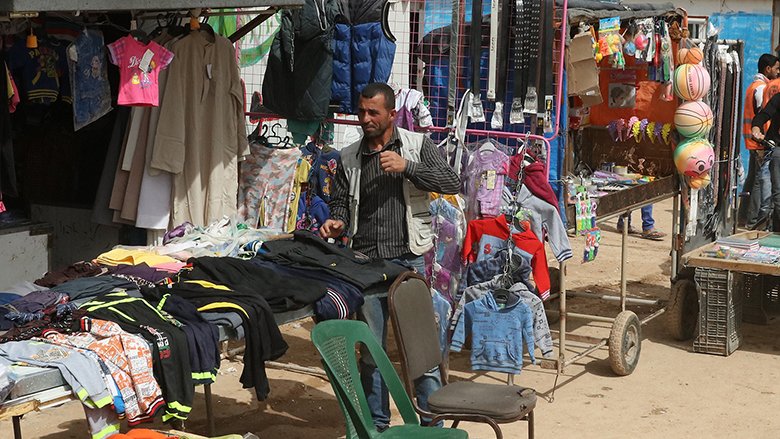 Syrian refugees in the Zaatari refugee camp in Jordan