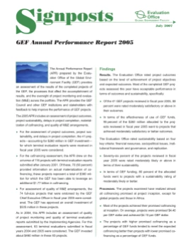 Annual Performance Report (APR) 2005