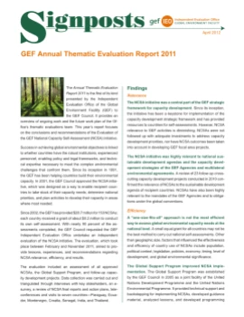 Annual Thematic Evaluation Report (ATER) 2011