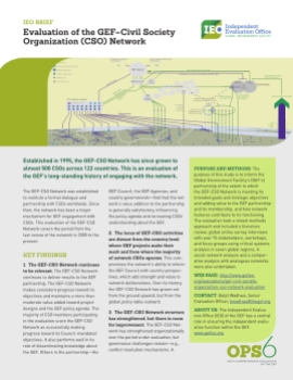 Evaluation of the GEF-Civil Society Organization (CSO) Network 2016
