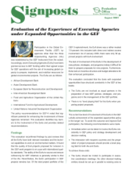 Experience of Executing Agencies