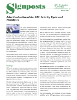 GEF Activity Cycle and Modalities