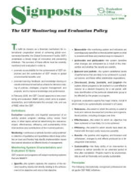 GEF Monitoring and Evaluation (M&E) Policy 2006
