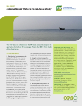 International Waters (IW) Focal Area Study 2016