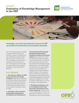 Evaluation of Knowledge Management (KM) in the GEF 2017