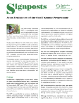 Joint Evaluation of the Small Grants Programme (SGP) 2008