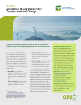 Evaluation of GEF Support for Transformational Change
